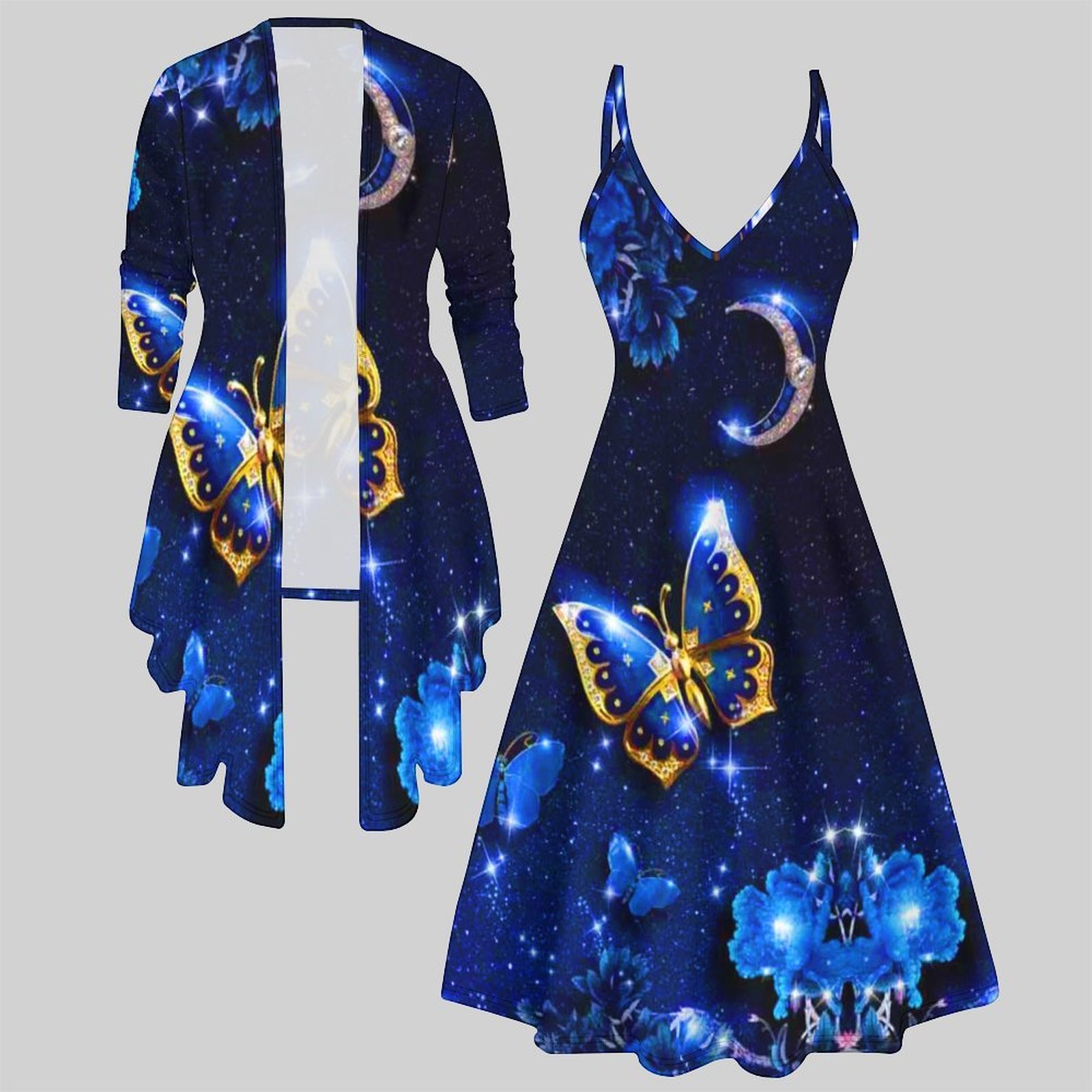 Vintage Fashion Outfit - Conjunto de Dos Piezas con Estampado