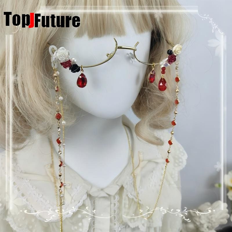 Vintage Fashion Glasses - Gafas de media montura florales hechas