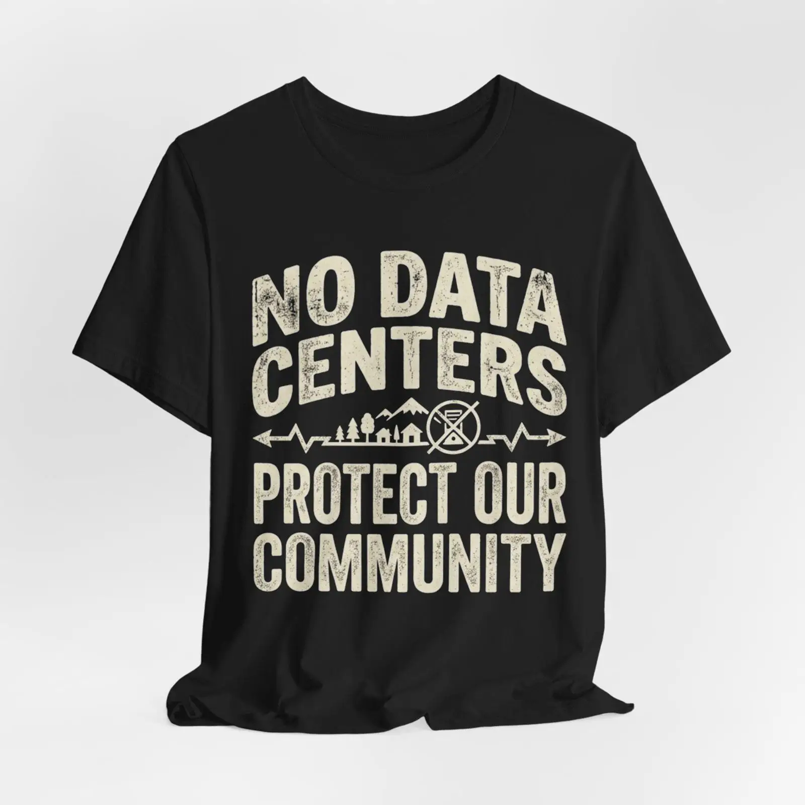 Vintage Fashion Community - Camiseta No Data Centers Protect Our