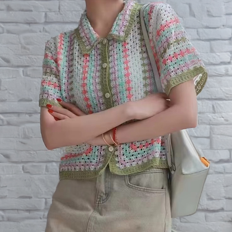 Camisa de Ganchillo con Botone - Crochet Top Boho reseña y precio