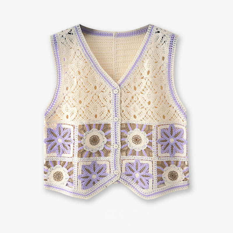 Chaleco de ganchillo cuadrado  - Crochet Top Boho reseña y precio