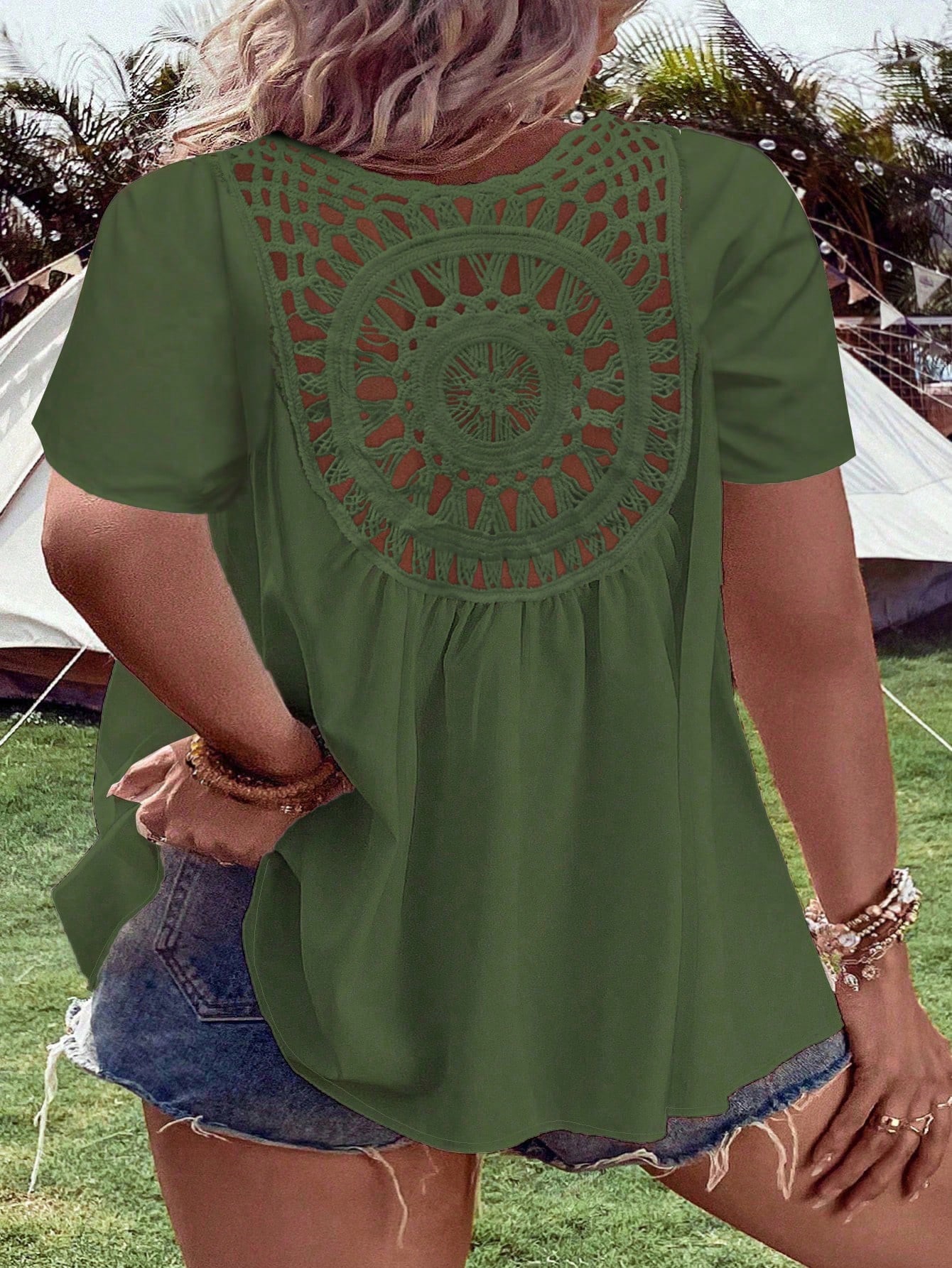 Blusa de mujer de talla grande - Crochet Top Boho reseña y precio