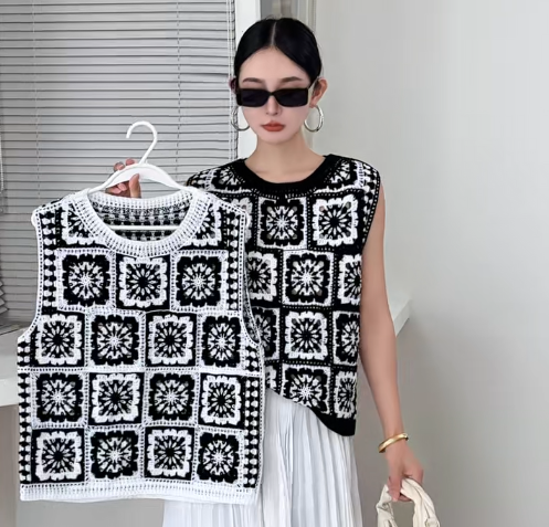 Blusa de ganchillo Granny Squa - Crochet Top Boho reseña y precio